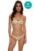Luli Fama Limoncello Seamless Reversible Peek A Boo Row Wavy Back Ruched Bottom